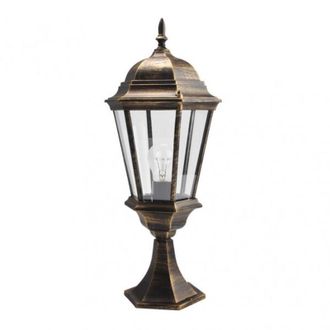 Fabrilamp Fabrilamp - Sobremuro Exterior Aluminio Regulus 1xe27 Neg/oro 56x23x23 Cm Ip44