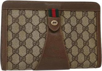 Gucci Pre-owned Plastic Clutch - Dames - Vintage Clutch - Beige - ONE Size - Vintage