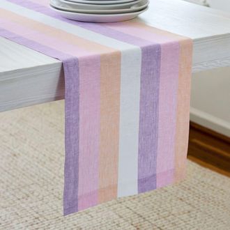 Solino Home Linen Table Runner for Dining Table, Holiday and Everyday Table Decor - Gelato Stripe at Nordstrom, Size Xx-Small