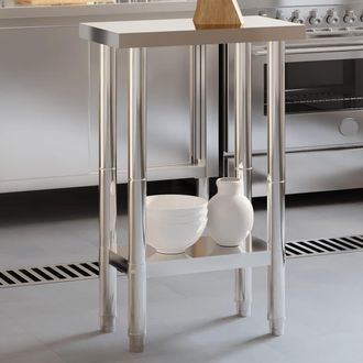 vidaXL Mesa De Trabajo De Cocina Acero Inoxidable 55x55x85 Cm Vidaxl