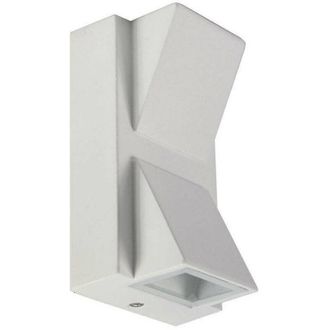Trade Shop Trade Shop Traesio - Trade Shop - Applique Doppia Emissione 10 W Per Esterno Luce Fredda Calda Ip65 Es04 Bianca