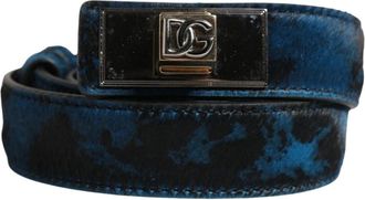 Dolce & Gabbana Heren, Accessoires, Blauw, Maat: ONE Size Leer