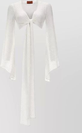 Missoni flowing sleeve jacket sheer textured pattern