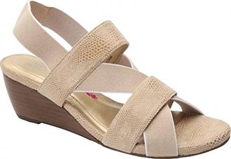 Ros Hommerson Womens Wynona Wedge Sandal In Nude