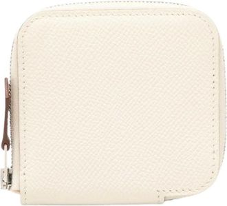 Herm&egrave;s Pre-owned Wallets, female, White, Size: ONE SIZE Pre-owned Zip Around Wallet