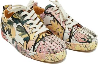 Christian Louboutin Sneakers Louis Junior a fiori - Rosa