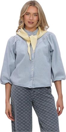 Minus Overhemden, Dames, Blauw, S, Denim, MSNew Solene Denim Shirt