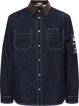 Dior Overhemden, Heren, Blauw, L, Denim, Giaccia