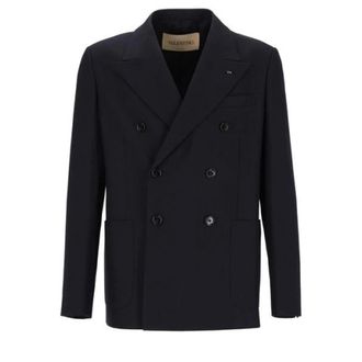 Valentino Double Chest Jacket - Heren - Jassen - Blauw - Maat: M Leer