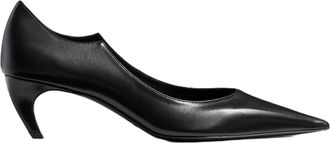 Khaite Black Valerie Glazed Calfskin Pumps