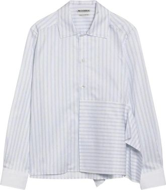 J.W.Anderson Asymmetrisch gedrapeerd shirt - Dames - Overhemden - Blauw - XS - Katoen - Overhemden