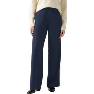 L.k. Bennett Cecile Stripe Wide Leg Pants in Navy Multi at Nordstrom, Size 0 Us