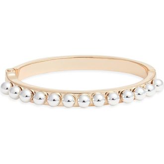 Open Edit Metal Orb Hinge Bracelet in Gold- Silver at Nordstrom