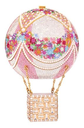 Judith Leiber Hot Air Balloon Crystal Minaudi&egrave;re in Champagne Rose Multi at Nordstrom