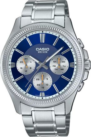 Casio Accessoires, Heren, Grijs, ONE Size, Mtp-1375Pd-2A1Vef Klassieke kast met metalen armband