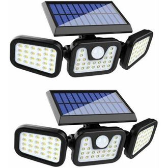 OEM Luces Solares Para Exteriores (paquete De 2), 74 Led, Resistentes Al Agua Ip65, Iluminaci&oacute;n Gran Angular De 360&deg;, Luz Solar Con Sensor De Movimiento, 