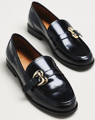Maeve Heart Buckle Loafers