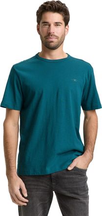 Tom Tailor T-Shirt TOM TAILOR, Herren, Gr. XXL, deep meadow gr&uuml;n, Single Jersey, Obermaterial: 100% Baumwolle, regular fit taillenbedeckt, Rundhals, gerader Absc