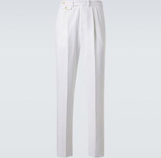 Dunhill Linen tapered pants