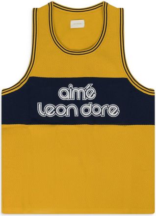Aim&eacute; Leon Dore Yellow Knit Basketball Jersey