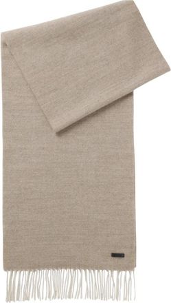 HUGO BOSS Winter Scarves - Heren - Wintersjaals - Beige - ONE Size - Wol - Accessoires