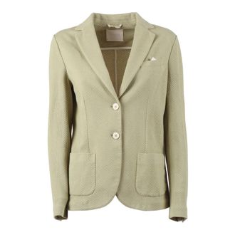 Circolo 1901 Blazers, male, Green, Size: 2XS Giacca Slim Fit a Nido dape