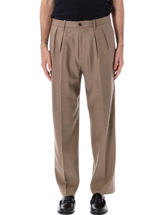 Nine In The Morning Kai Pleated Front Flap Pocket Straight-Leg Casual Pants