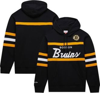 Mitchell & Ness Mens Mitchell & Ness Black Boston Bruins Head Coach Pullover Hoodie at Nordstrom, Size Small