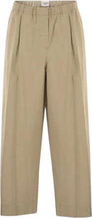 Max Mara Wijde broek - Dames - Wijde Broeken - Beige - XS - Broeken