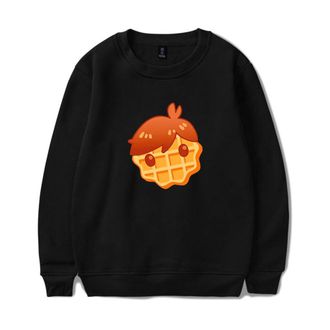 Generic Grian Waffle Head Dream Team SMP Fashion Mens O-Neck Casual Loose Sweatshirts Street (Black,M)
