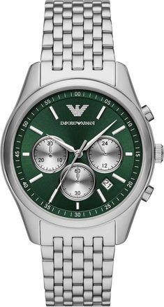 Emporio Armani Accessoires, Heren, Groen, ONE Size, Antonio Chronograph Horloge