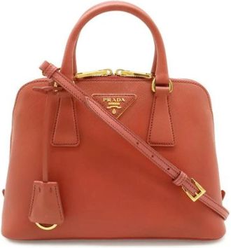 Prada Pre-owned Vintage Schoudertas - Dames - Vintage Handtas - Oranje - ONE Size - Leer - Vintage