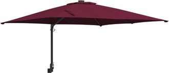 vidaXL Parasol De Jard&iacute;n Rojo, Negro 248.5 X 247.5 X 160 Cm Vidaxl