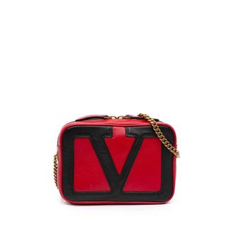 Valentino Pre-owned Valentino Bicolor Nappa Vlogo Viva Superstar Camera Chain Bag Ladies ERV7I3M95B5OSG31