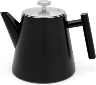 OEM Leopold Vienna Oslo Lv513001 - Tetera (doble Pared, 1 L), Color Negro Mate