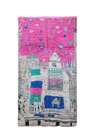 AFK Living Alfombra bereber marroqu&iacute; de pura lana 164 x 306 cm