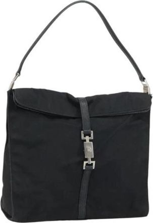 Gucci Pre-owned Nylon Schoudertas - Dames - Vintage Schoudertas - Zwart - ONE Size - Nylon - Vintage