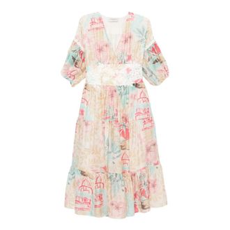 Ermanno Scervino Midi Dresses, female, Multicolor, Size: M Mandorla Bubble Abito