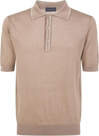 Tagliatore Polo shirt met korte mouwen - Heren - Polos - Bruin - 2XL - Katoen - Tops