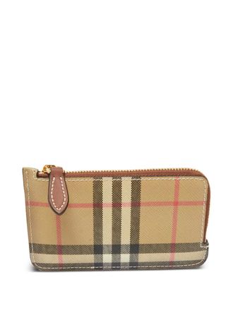 Burberry Vintage Check pasjeshouder met rits - Beige