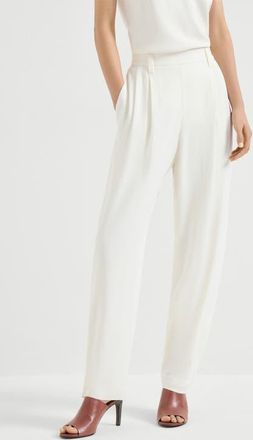 Brunello Cucinelli Slouchy trousers in White at Nordstrom, Size 50 It