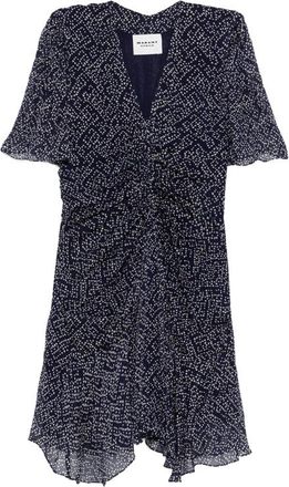 Isabel Marant Vivienne Printed V-neck Mini Dress