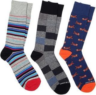 Unsimply Stitched 3-Pack Assorted Crew Socks in Multi Gray at Nordstrom Rack