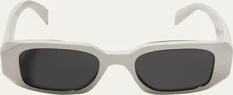 Prada Mens Rectangle Acetate Logo Sunglasses