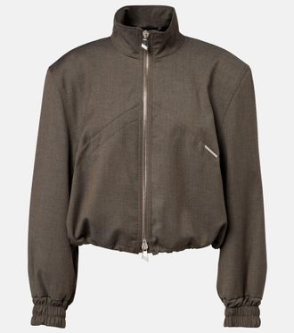 The Attico Virgin wool-blend bomber jacket