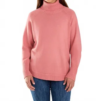 FDJ Long Sleeve Turtleneck Sweater In Light Coral
