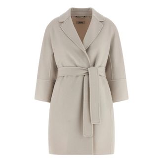Max Mara Arona Jas - Dames - Jas met riem - Beige - M - Wol - Jassen