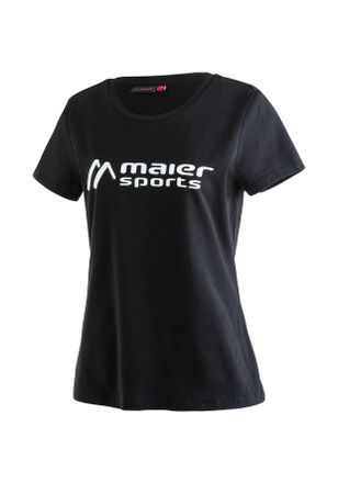 Maier Sports Funktionsshirt MAIER SPORTS MS Tee W, Damen, Gr. 36, schwarz, 90% Baumwolle, 10% Elasthan, Rundhals, Shirts Funktionsshirt, Vielseitiges Rundhalsshirt