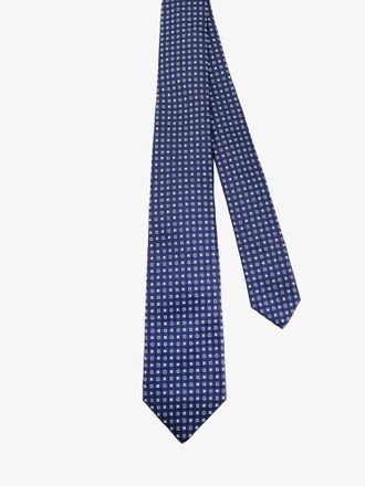 Kiton Mens Silk Tie Blue Ties & Bow