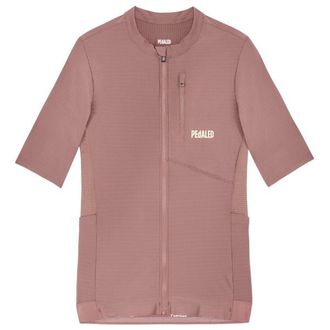 PEdALED Odyssey Jersey Velotrikot f&uuml;r Damen | rosa/braun